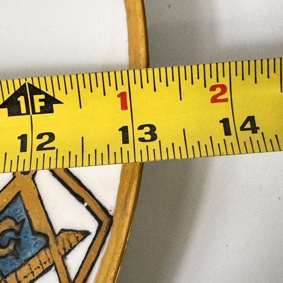 Sanders Mfg Co. "Order of the Eastern Star" plate, vintage bone china 13 inches - Picture 11 of 12